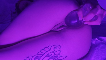 Glass buttplug - anal slut training.
