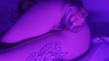 Glass buttplug - anal slut training.