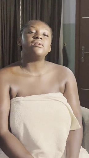Casting: First Time Acting Porn, Sexy African Ebony with Huge Tits and Fat Ass Sits on Our Couch