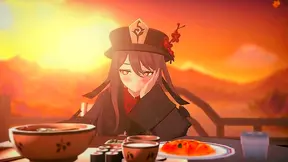 Ambers Hot Genshin Harem Party Ignites with Fiery Multi-Love Action