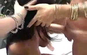 Nasty shemale gives slutty doll honey fuck