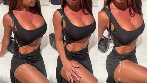 black dress tanning