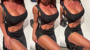 black dress tanning