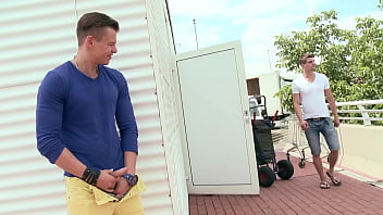 OUT IN PUBLIC - Hot Czech Men (Nikola Coste &amp_ Rudy) Butt Fucking Outdoors For The World To See