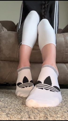 White Adidas Socks Ignore POV