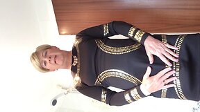 Sissy Crossdresser Sonia wanking on a wet Tuesday