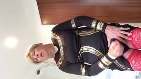 Sissy Crossdresser Sonia wanking on a wet Tuesday