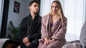 Blonde Khloe Kapri sits on his face and gets her pussy eaten in close-up