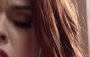 Huge tits lezdom whips petite redhead