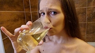 PISS & ANAL TRAINING Nela Decker, piss in ass & mouth, drinking pee from ass