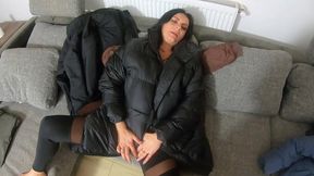 milfycalla - a lot of pee, golden shower, farting and cum on my new downjackets 178