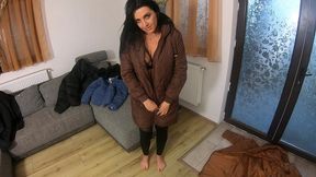 milfycalla - a lot of pee, golden shower, farting and cum on my new downjackets 178