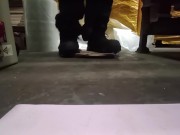 Box Crush & Trample. Dirty size 11 boots 89kg 👣👣