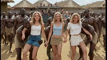 3 Brazilian sisters get impregnated in wild African village sex escapade