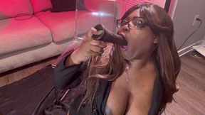 black milf nikki lately anal toy play with sexy panties