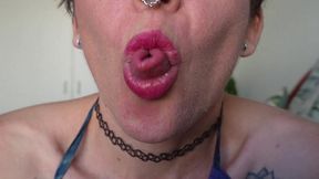 Close-Up Long Tongue ASMR - Wet Mouth Sounds, Lip Smacking & Tongue Play