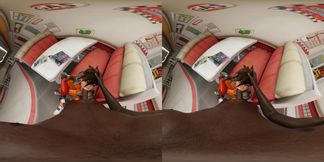 Tracer Slurping on Your Big Black Cock in the Cafereria