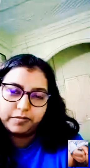 Horny chubby indian girl watching masturbation on webcam