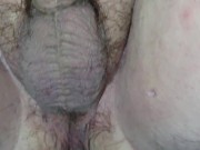 Chubby bottom throwing it back on BBC dildo
