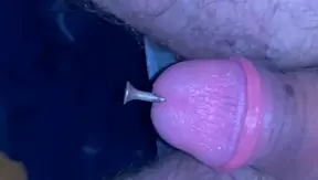 Man Explores Extreme BDSM with Screws in Intense Solo Session