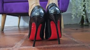 Katherine Heel Popping Queen on Louboutin Kate Heels