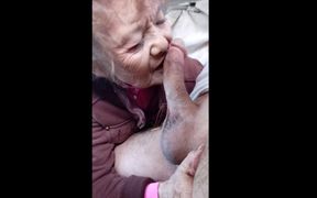 Granny Sucking Cock in the Car Again