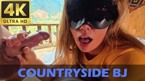 Passionate Country Girl Sensually Sucks Her Lover in Cozy Cabin Overlooking the Hills (4K)