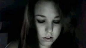 Goth webcam slut flirts with me flashing her cleavage