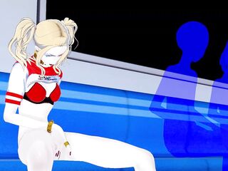 Harley Quinn fingers herself on a crowded subway - DC Manga Anime.