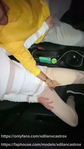 Cruising Married Straight Uber Driver Fucks Me Bareback Until He Cums Inside My Ass in His Car