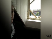 😛 Exhib Sissy Edge at Window