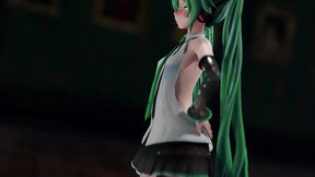 Miku Hatsune Undress Dance Hentai Pussy Plug Toy Reversible Campaign Song MMD 3D Green Hair (CLIP)