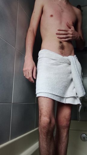 Latin Boy Horny Before Shower