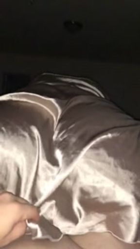 Hot wife in satin