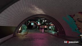 Neon Dreams 2077 - Hot Cyberpunk Futa Fucks Sexy Girl - Blowjob, Cowgirl, Doggystyle & Cumshot