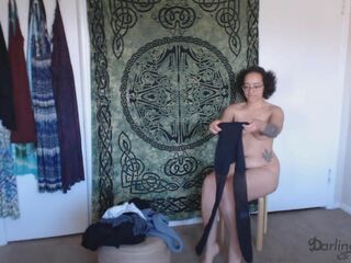 Squirting after getting dressed for my first burglary - hairy pussy