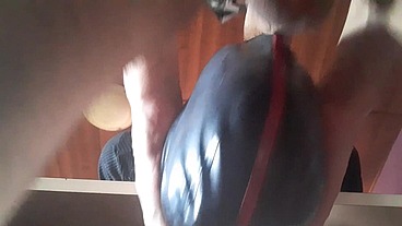 Love to be used. Hogtied in high heels, blinfdolded and throat fucked for 30 minutes, cum swallow