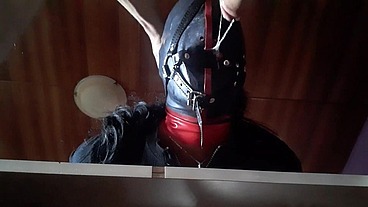 Love to be used. Hogtied in high heels, blinfdolded and throat fucked for 30 minutes, cum swallow