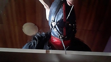 Love to be used. Hogtied in high heels, blinfdolded and throat fucked for 30 minutes, cum swallow
