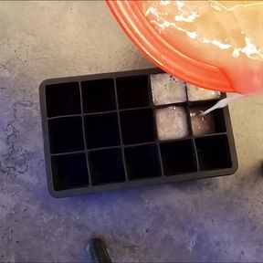 Making over 700g of cum cubes! - Frozen cum