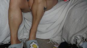 Slipper Dangle Tease &amp; Thick Calves Worship with Kepi Carter Watch Me Slide Them off