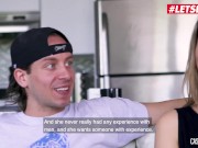 LETSDOEIT - Thicc French Blonde Teen Fucks Like a Pro From Her First Porn
