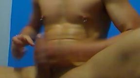 using my new big dildo