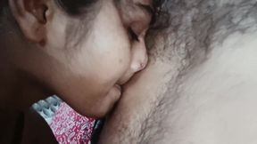 Cute Indian Girl Wet Oral Play &amp; Tongue Cumshot