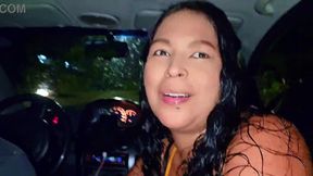 DIDI taxi blowjob to the driver&comma; cuckold records his hotwife sucking the stranger's