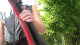 young police woman a dirty driver