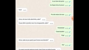 Conversa com esposa sobre foda com amigo