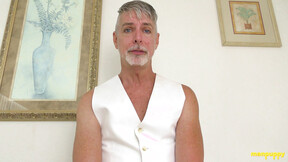 ”ManPuppy: DILF Richard Lennox grabs big cock to wank in his apartment after club”