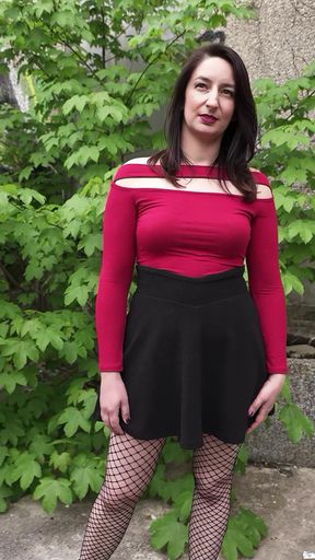 GERMAN SCOUT - German Cougar Ariel Rossi with Big Ass Pick Up for First Casting Fuck   Clip 1
