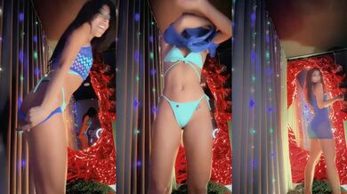 Vika Sexting Sets Wild Tone With Tight Tights